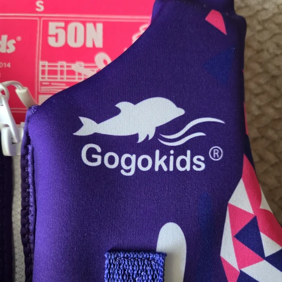 Gogokids Kids Swim Vest S Pink Purple Float Jacket 50N Buoyancy Aid - Picture 4 of 11